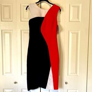 Milly New Tri Colored Pencil Style Dress